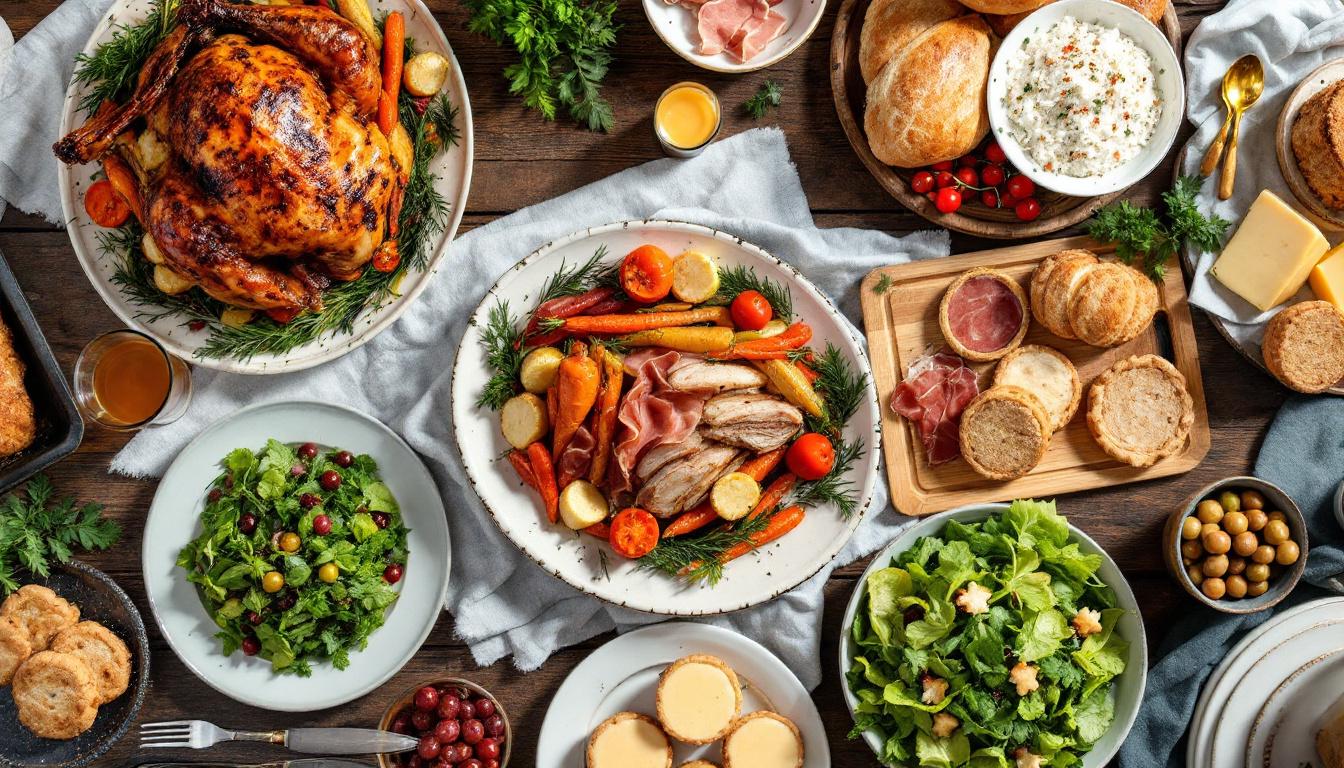 scopri un menu natalizio semplice e gustoso da preparare tutto il giorno prima, perfetto per accogliere 20 ospiti a pranzo senza stress.