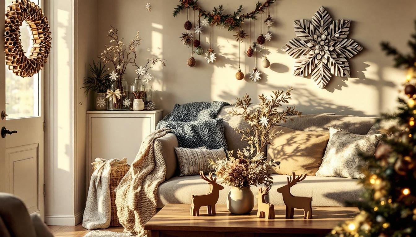 scopri 10 idee geniali per decorazioni natalizie usando materiali di riciclo: soluzioni economiche, creative e dall'aspetto professionale per un natale sostenibile.