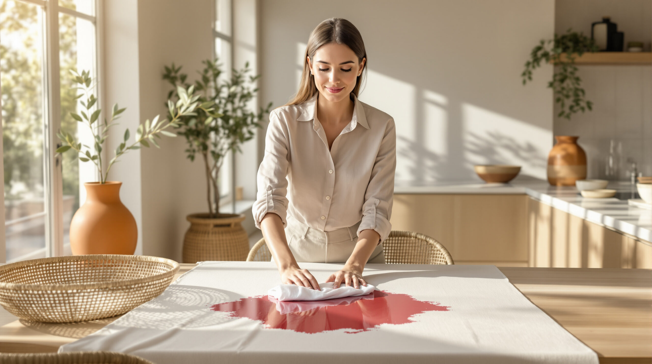 Macchie di vino sulla tovaglia della festa? Non usare il sale! Ecco cosa scioglie l’alone subito